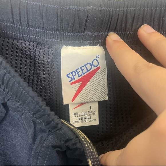 New Vintage Speedo Swim Shorts Trunks Mens SZ large Mesh Lined 2001 Blue - Picture 3 of 6